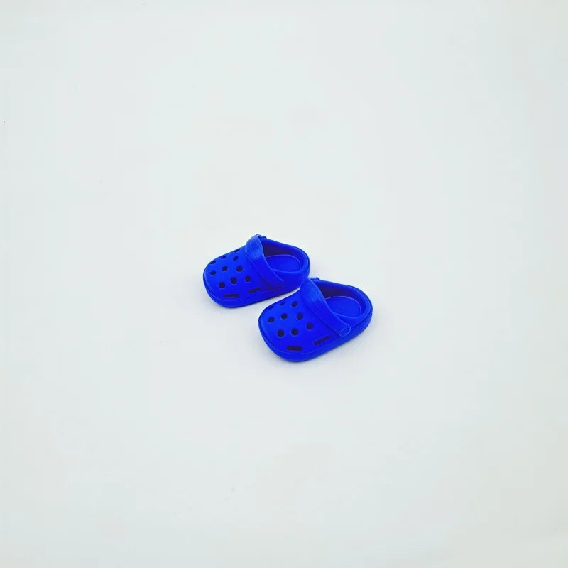 17cm Laubub Doll Fashion Hole Shoes Cute Mini Beach Slippers for Labubu V1 V2 V3 Dolls Change Accessories Toys Birthday Gift