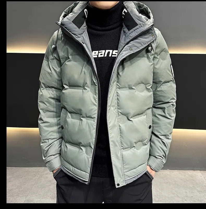 Men's Down Jacket Winter New Thickened Warm And Cold Proof Outwear Top Casual White Duck Down Hoodie Coats For Men
