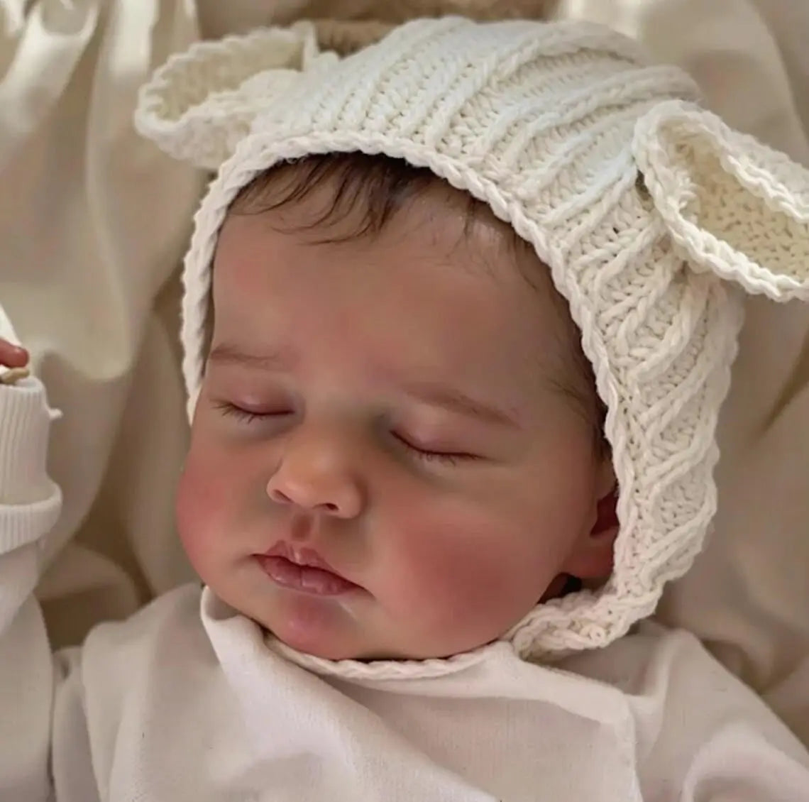 NPK 49CM Loulou Lifelike Newborn Baby Doll Realistic Reborn Asleep Full Body 3D Skin Visible Veins High Quality Handmade Collect