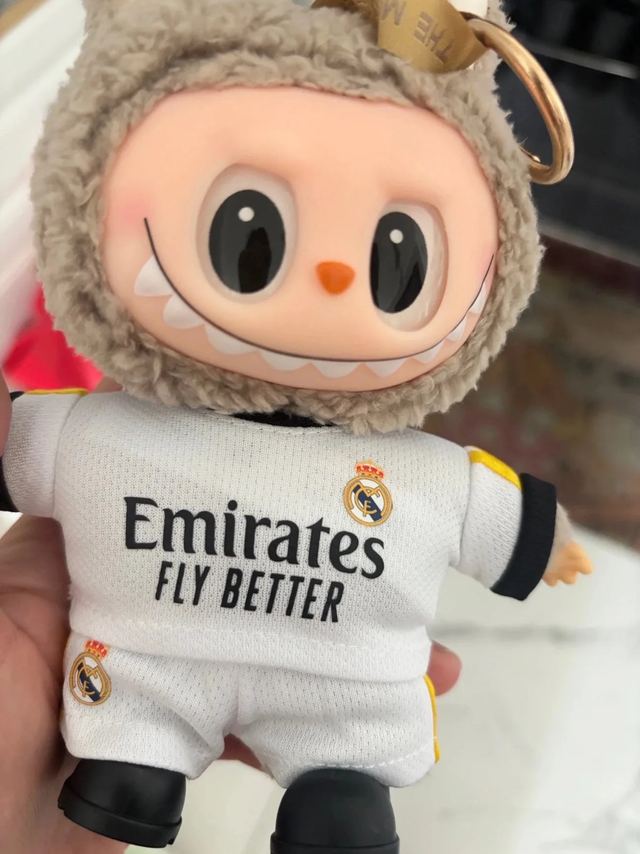 17cm Labubu Football Vinyl Pendant Doll Size 7 V1V2 V3 DIY Clothing Set Sportswear for Kids Creative Child Gift Toy