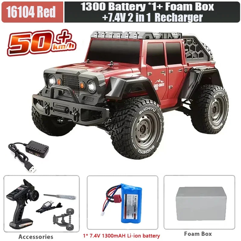 SCY or JJRC Q130 70KM/H 60KM/H 50KM/H  4WD RC Car with LED Remote Control Cars High Speed Drift Monster 4x4 Truck Rc Cars 144001