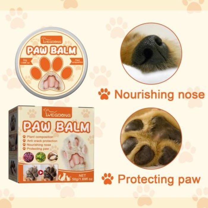 Natural Plant Formula Pet Paw Balm For Cats And Dogs, Softens Dry Paw Pads, Lick-Proof, 1.7 Oz Paw Balm - MAYONAL STORE
