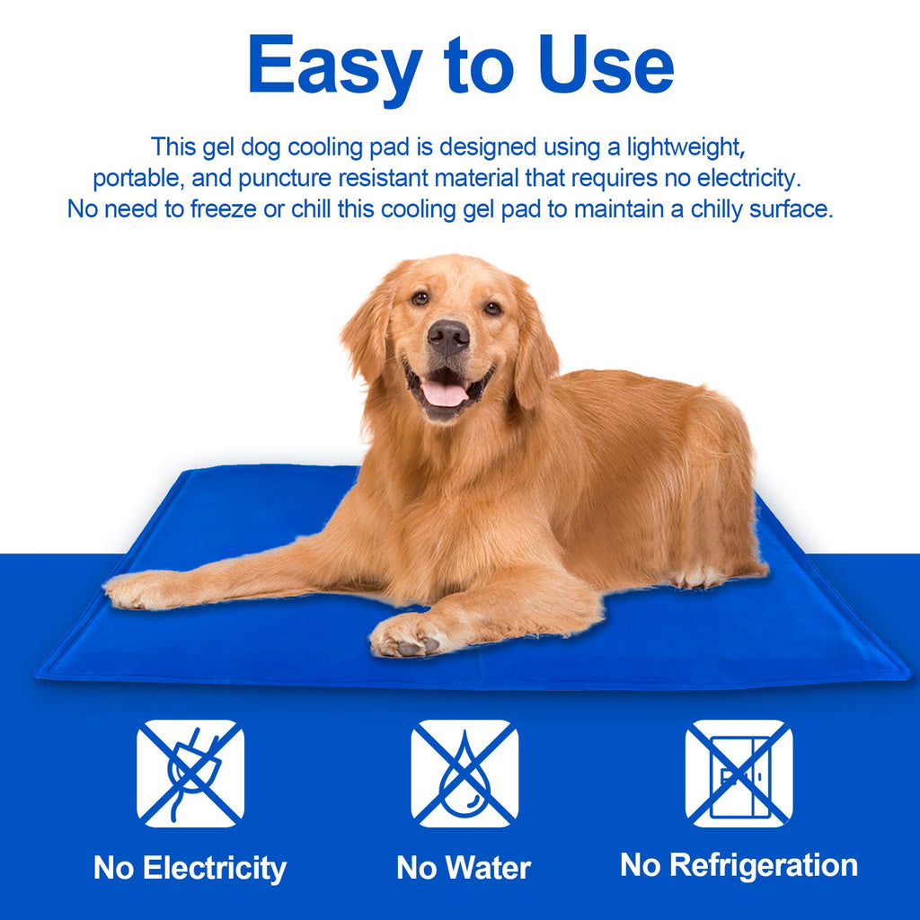 Dog Cooling Mat, Pet Cooling Mat For Dogs And Cats, Pressure Activated Dog Cooling Pad, No Water Or Refrigeration Needed, Non-Toxic Gel - MAYONAL STORE