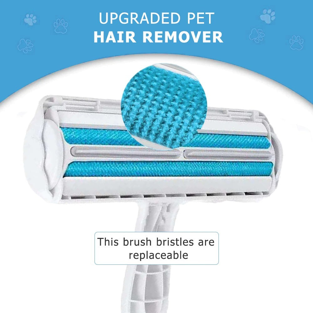 Pet Hair Roller Remover Lint Brush 2-Way Dog Cat Comb Tool Convenient Cleaning Dog Cat Fur Brush Base Home Furniture Sofa Clothe - MAYONAL STORE
