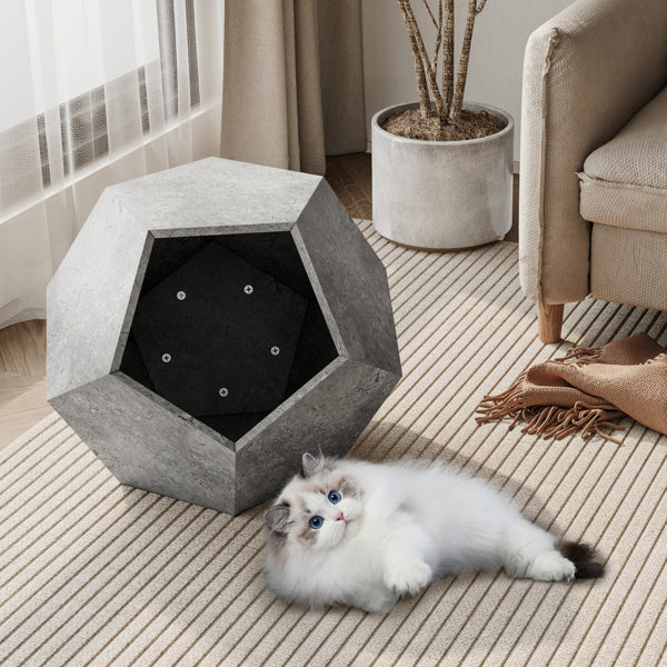 25.98 Inch Modern Pet Furniture, Including Cat Rack Side Table, Sofa Side Table, Flower Pot MDF Multifunctional Furniture, Cement Gray, Prohibited Platform Temu - MAYONAL STORE