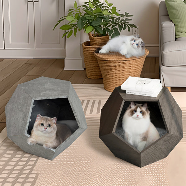 25.98 Inch Modern Pet Furniture, Including Cat Rack Side Table, Sofa Side Table, Flower Pot MDF Multifunctional Furniture, Cement Gray, Prohibited Platform Temu - MAYONAL STORE