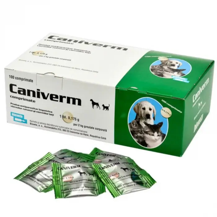 Caniverm 0.175g x 100 Tablets (Junior) - MAYONAL STORE