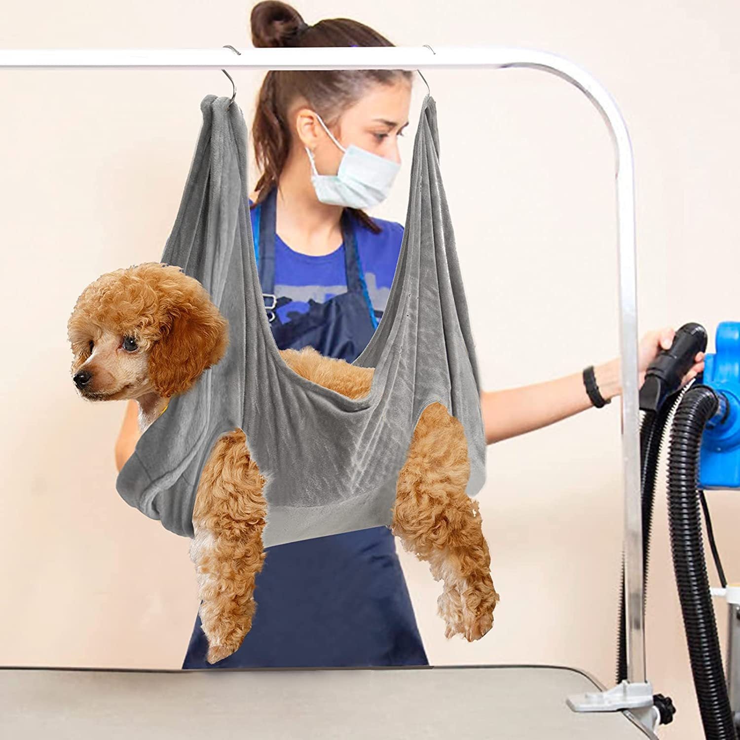 Pet Dog Cat Grooming Hammock Harness Dog Hammock Restraint Bag Helper Breathable Dogs Grooming Trimming Hammock Helper Cats - MAYONAL STORE