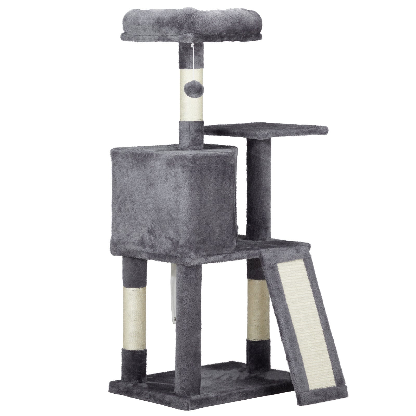 47inch, Dark Grey, Cat Scratcher, Trapezoidal Cat House, Cat Climbing Frame - MAYONAL STORE