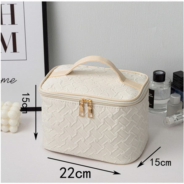 White Large Capacity Portable Travel Makeup Bag - MAYONAL STORE