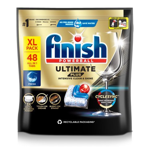 Finish Ultimate Plus Tabs – 48 Pack, Intensive Clean
