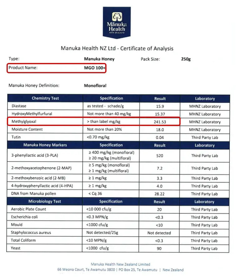 Manuka Honey MGO 400+ (250g) – Manuka Health from New Zealand - MAYONAL STORE
