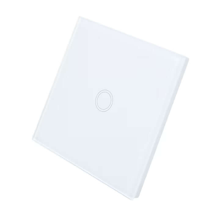 Simple Switch with Touch PNI SH101 made of glass, White with LED indicator - MAYONAL STORE