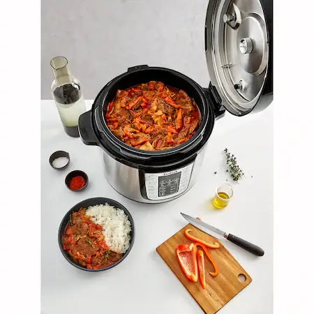 Tefal CY505E30 Electric Pressure Multicooker – 1200W, 5.8L, Black - MAYONAL STORE