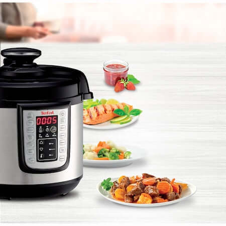 Tefal CY505E30 Electric Pressure Multicooker – 1200W, 5.8L, Black - MAYONAL STORE