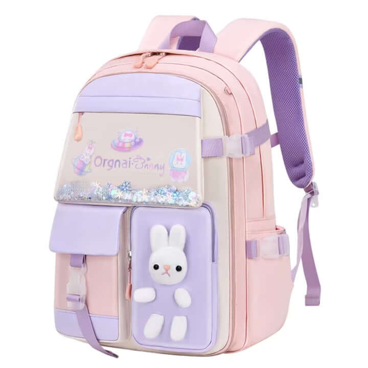 NEVERMORE School Backpack – Bunny Model, Waterproof, 43 x 30 x 14 cm, Pink - MAYONAL STORE