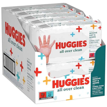 HUGGIES ALL OVER CLEAN WET WIPES, 10 PACKS x 56, 560 pcs - MAYONAL STORE