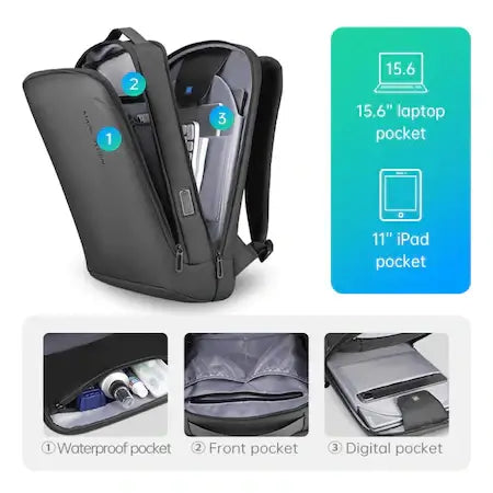 Mark Ryden Backpack – 15.6" Laptop & 11" Tablet Compatible, Waterproof - MAYONAL STORE
