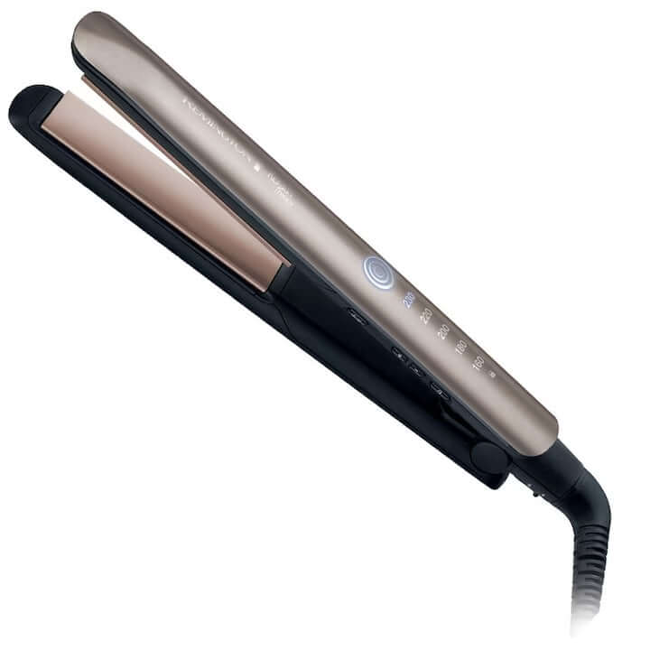 Remington Keratin Therapy Pro S8590 Hair Straightener – 230°C, Gold - MAYONAL STORE