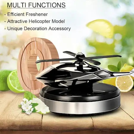 Car Air Freshener Diffuser – Solar Charge, Helicopter Model - MAYONAL STORE