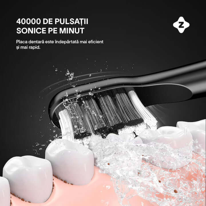Sonic Electric Toothbrush – 40,000 Pulsations/Min, 5 Programs, Black - MAYONAL STORE