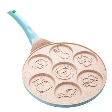 PANCAKE PAN INC TREND, 7 ANIMAL SHAPES, CERAMIC COATED STEEL 25 CM DIAMETER, CAN BE USED ON ELECTRIC STOVES AND NORMAL - MAYONAL STORE