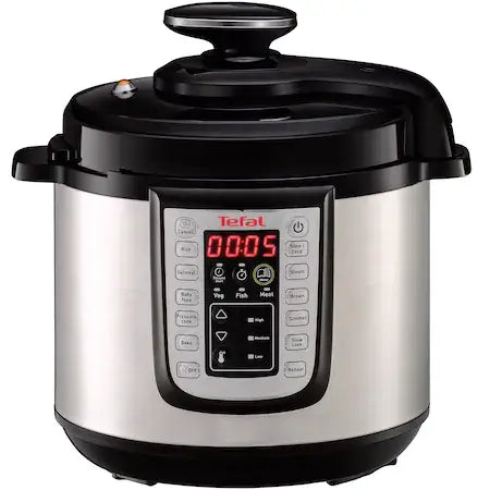 Tefal CY505E30 Electric Pressure Multicooker – 1200W, 5.8L, Black - MAYONAL STORE