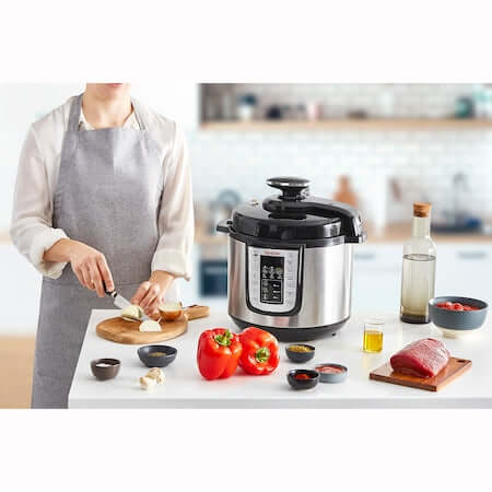 Tefal CY505E30 Electric Pressure Multicooker – 1200W, 5.8L, Black - MAYONAL STORE
