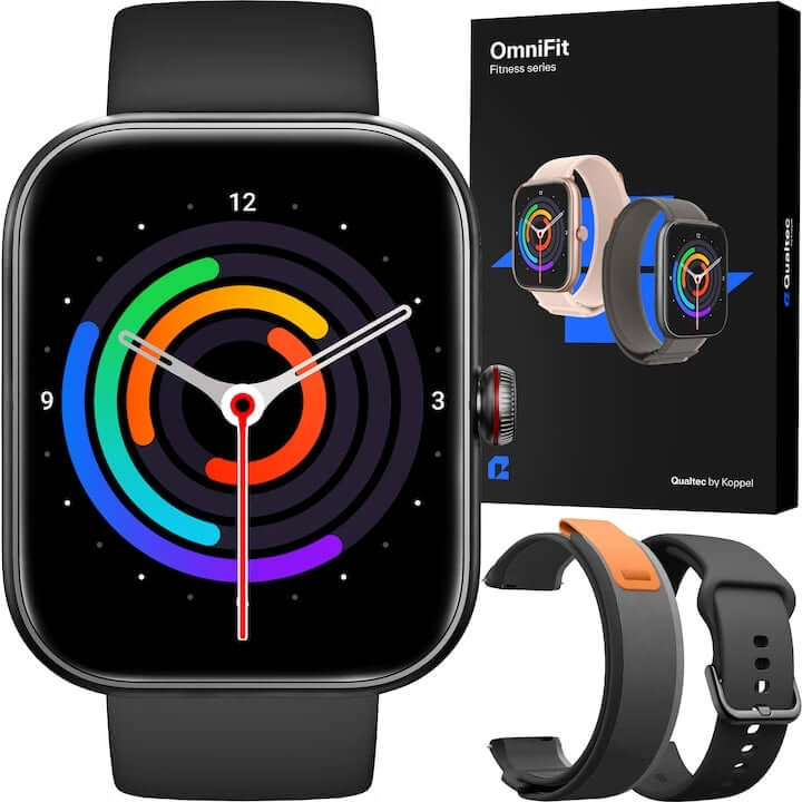 Qualtec by Koppel® Smartwatch – Fitness, Sports, Waterproof, Bluetooth 5.3, 1.91” - MAYONAL STORE