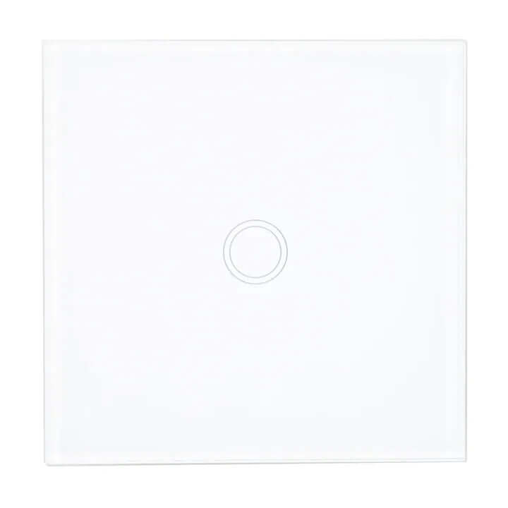 Simple Switch with Touch PNI SH101 made of glass, White with LED indicator - MAYONAL STORE