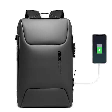 Bange 15.6" Laptop Backpack – Smart Casual, USB Charging Port, Gray - MAYONAL STORE
