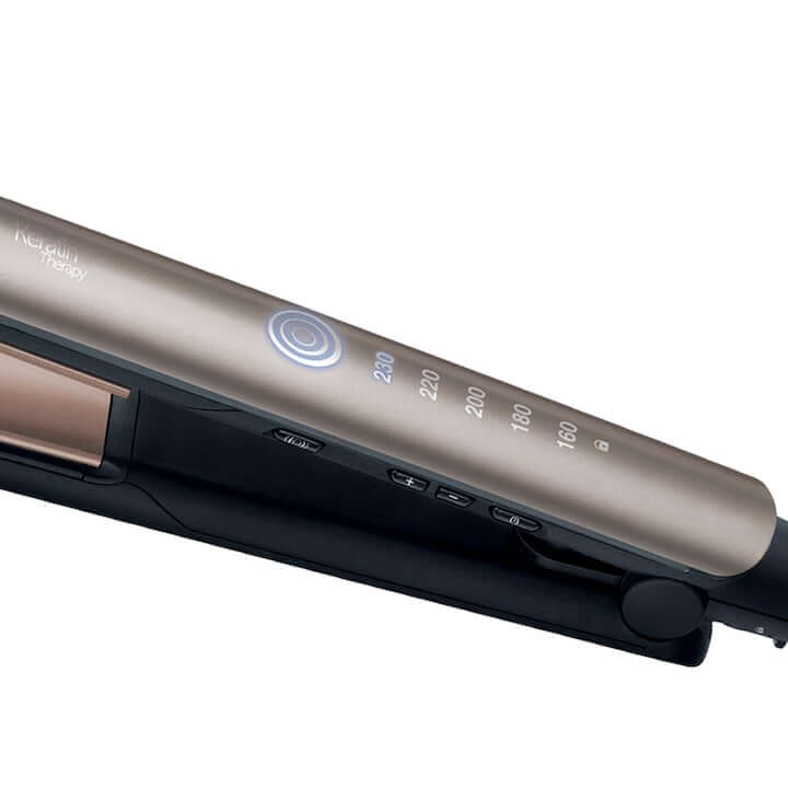 Remington Keratin Therapy Pro S8590 Hair Straightener – 230°C, Gold - MAYONAL STORE