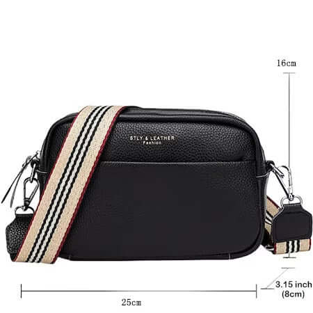 Lady's Bag – Natural Leather, Black - MAYONAL STORE