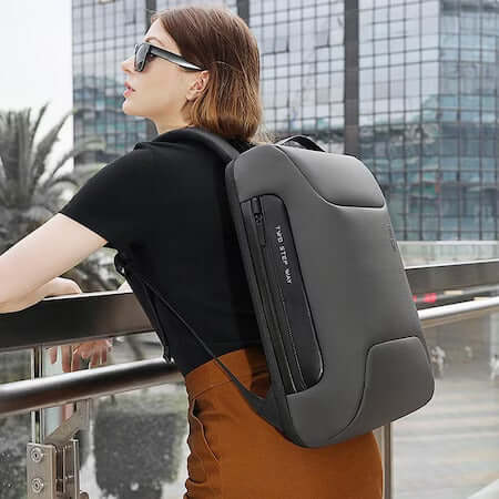 Bange 15.6" Laptop Backpack – Smart Casual, USB Charging Port, Gray - MAYONAL STORE