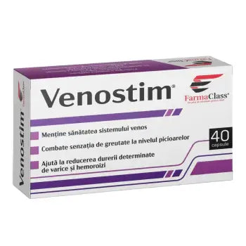 Venostim - 40 Capsules for Healthy Veins by FarmaClass - MAYONAL STORE