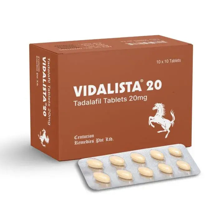 VIDALISTA 20 mg, potency support, long-lasting erections, erectile dysfunction, male vitality, sexual performance, stamina boost, erection support, male health, Tadalafil
